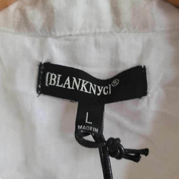 BLANK NYC,Changing Lanes Striped Linen Romper, Light Tan/Cream,  Size Large -NWT - Picture 12 of 13